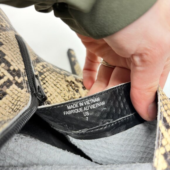 Design Concept Studio Reptile Snake Print Thigh High Boots Size 7 - Picture 11 of 11